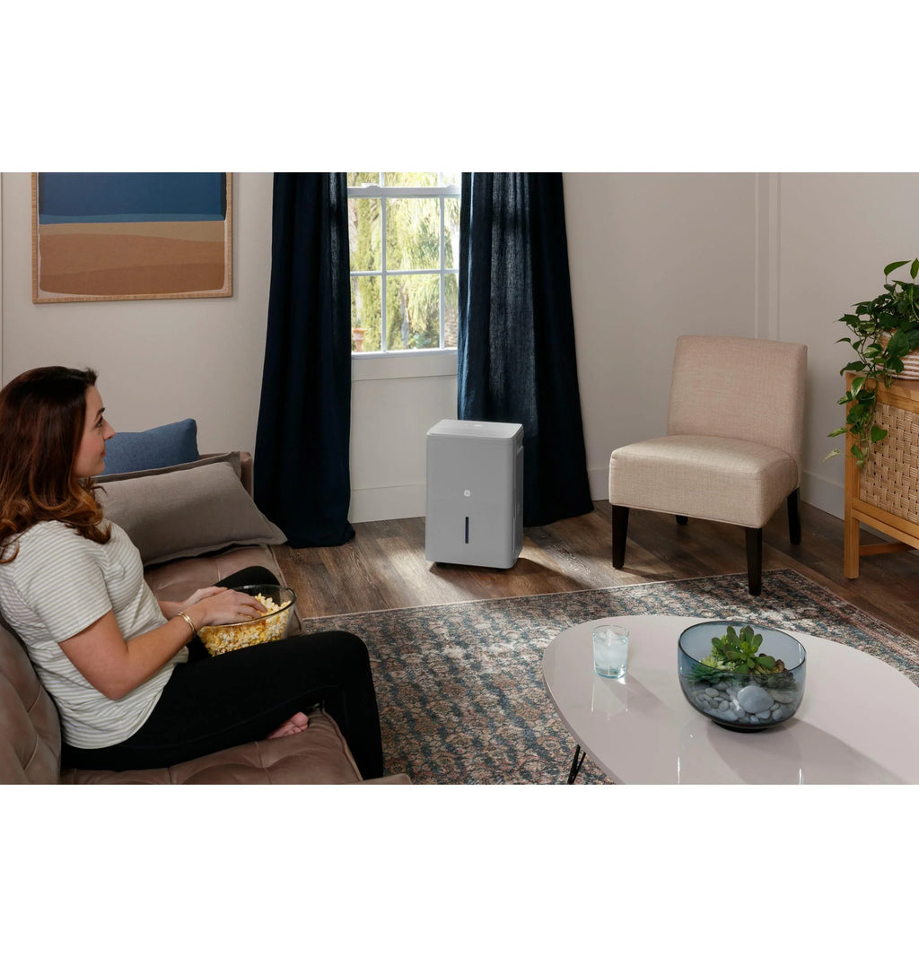 2025 GE Appliances ADHR50LB – Deshumidificador Portátil Certificado Energy Star® con Smart Dry para Espacios Húmedos