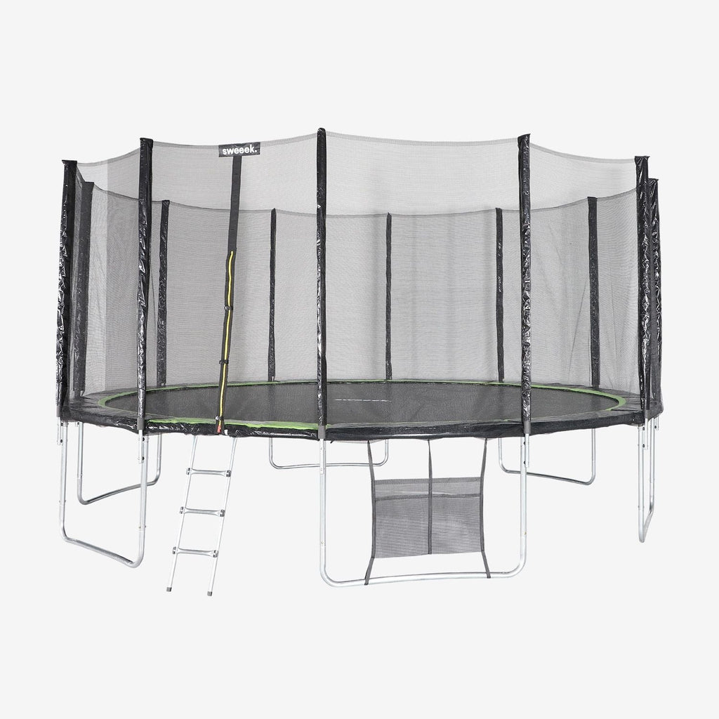 Cama Elástica Con Pack De Accesorios, 490cm, Verde