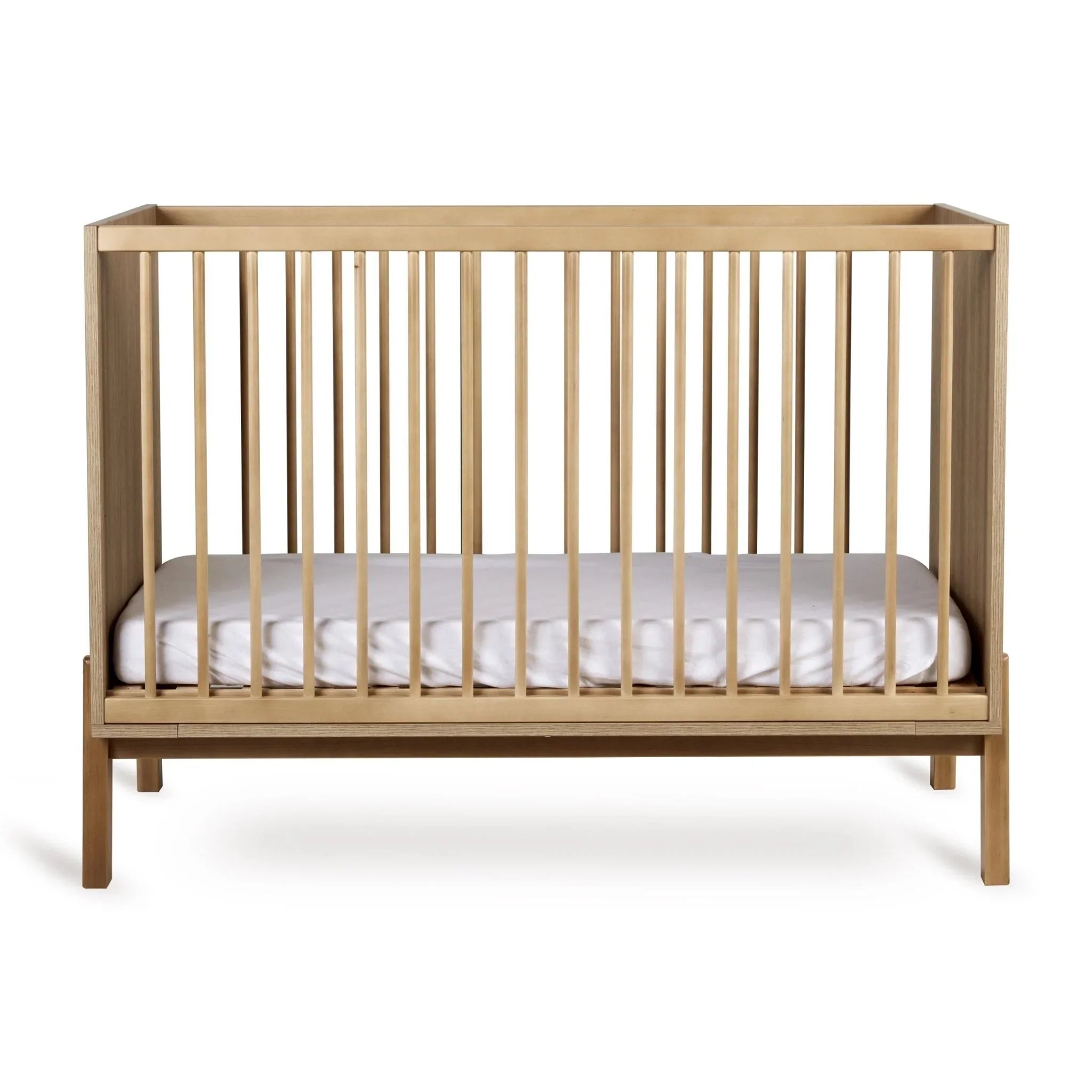 2025 Cuna Quax Ashi – 60x120 cm | Ajustable en 3 alturas | Madera de haya certificada FSC | Con somier de lamas, sin colchón | Color natural