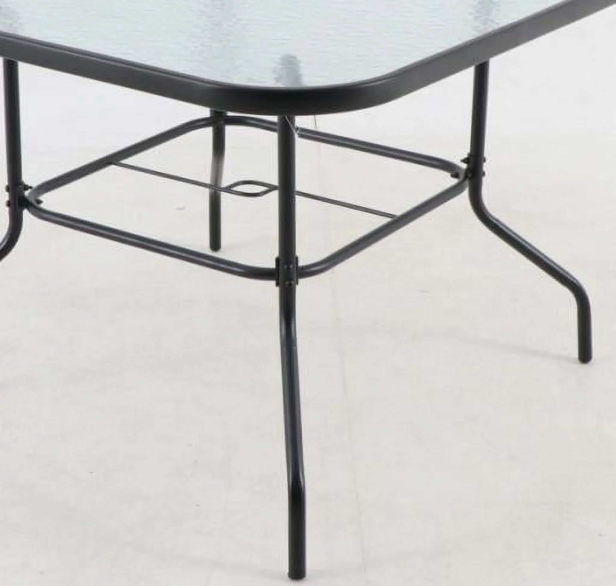 2025 Juego de comedor exterior Mainstays Albany Lane de 6 piezas con sombrilla, acero, rojo
