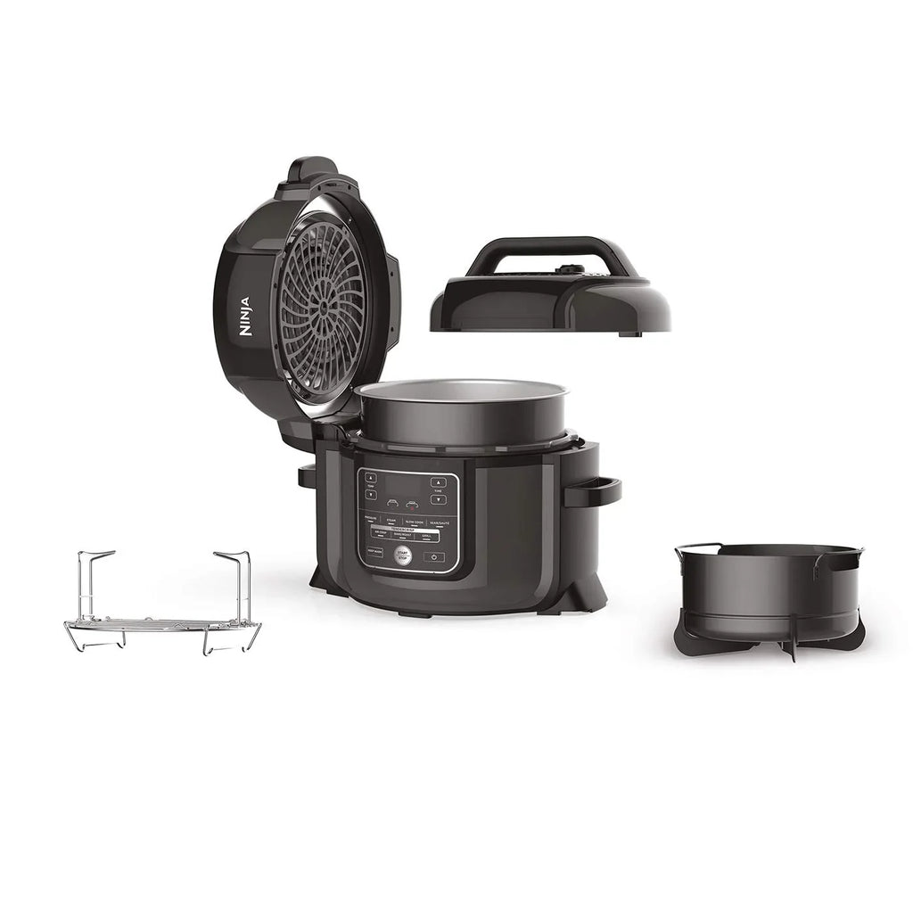 2025 Ninja Foodi Olla Multifunción [OP300UK], 7 en 1, 6 L, olla a presión eléctrica rápida y freidora de aire caliente, gris y negro