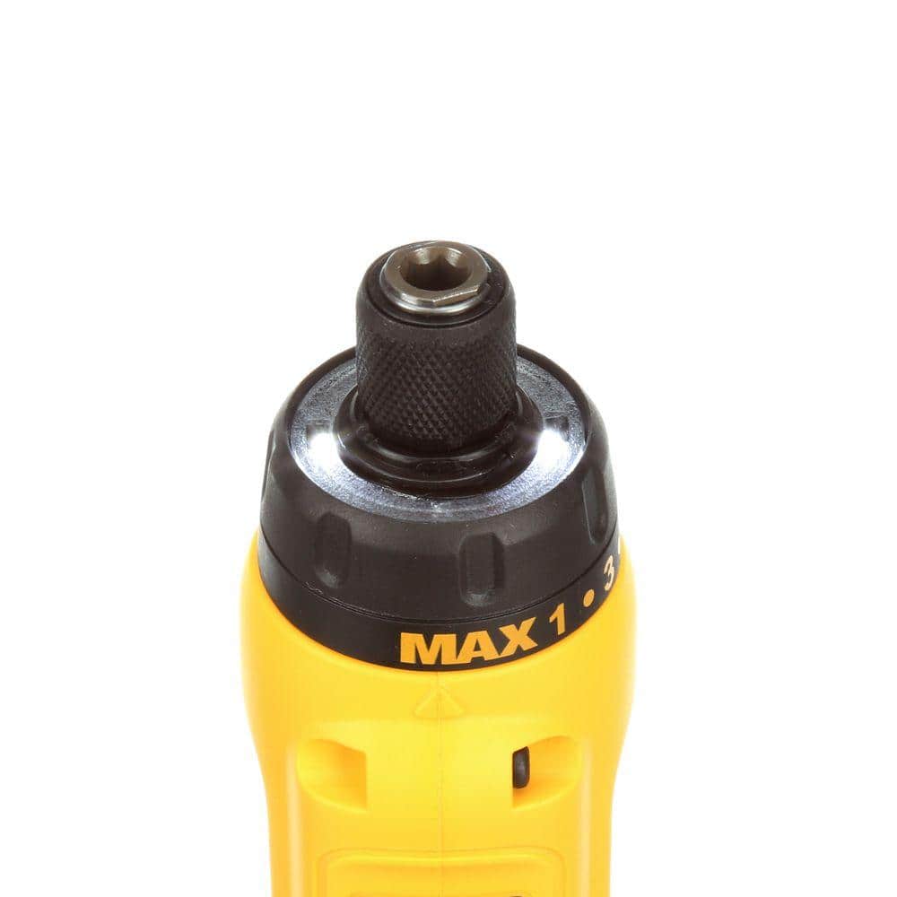 2025 Destornillador Giroscópico Inalámbrico 8V MAX con Mango Ajustable, (2) Baterías de 1.0Ah, Cargador y Bolsa DCF680N2