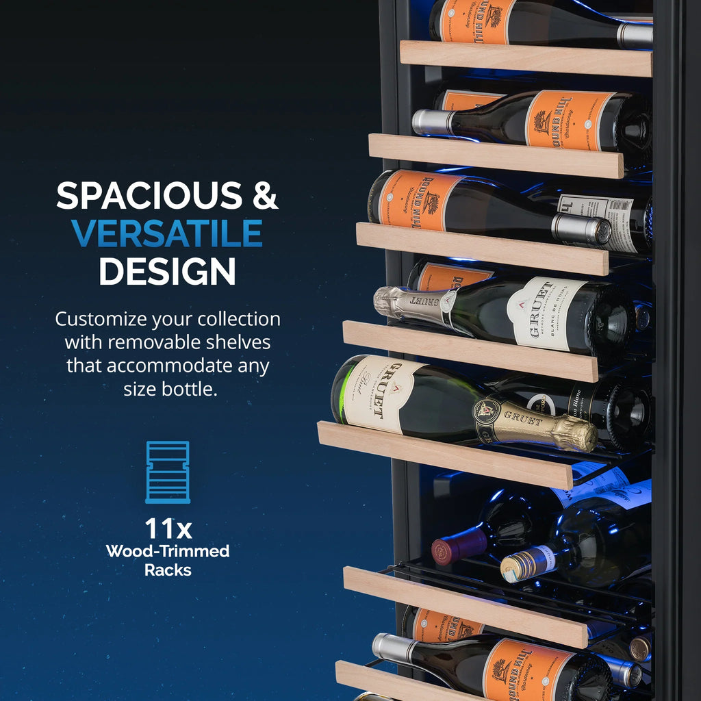 2025 Newair® Refrigerador de Vinos Independiente Negro – 62 Botellas – 16,9"