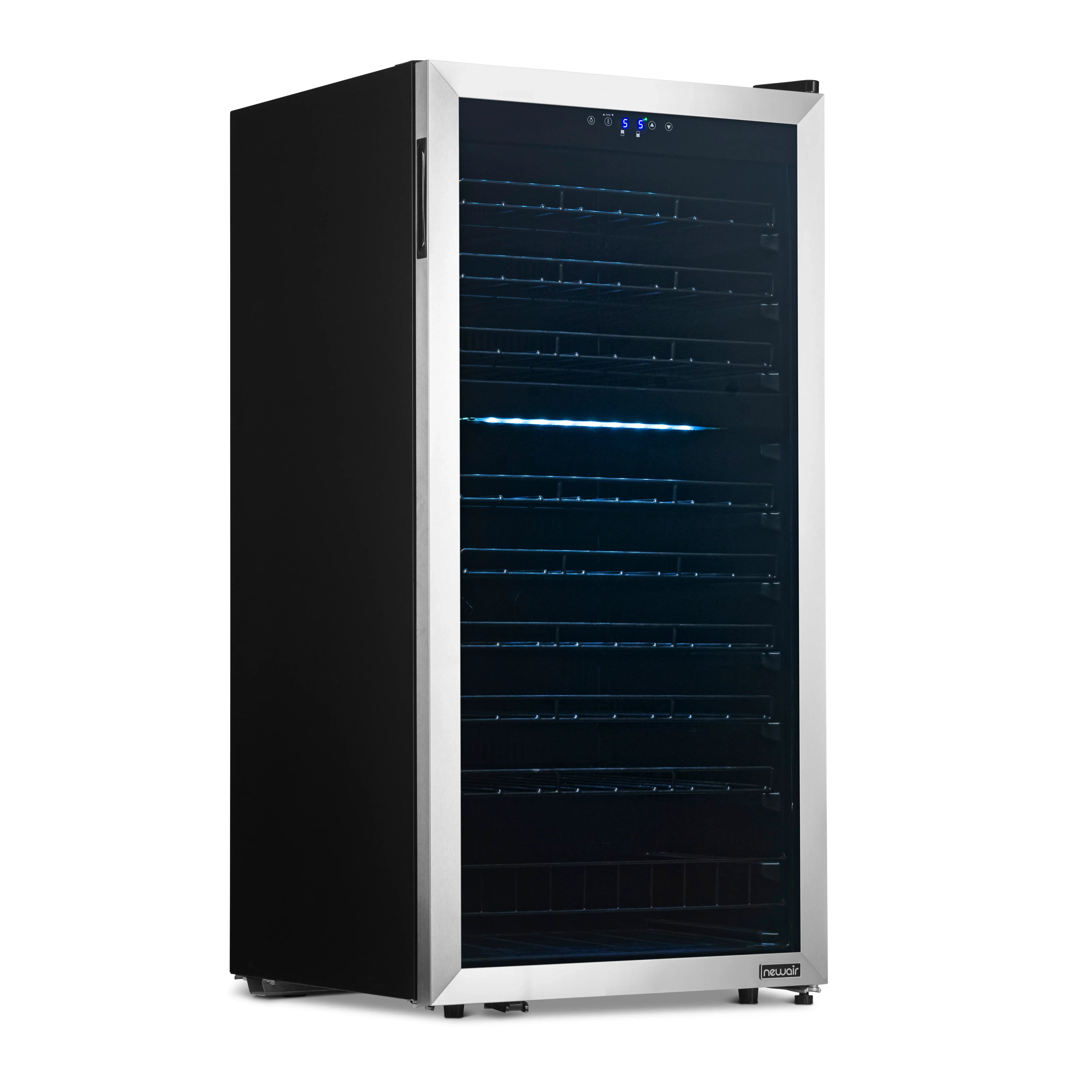 2025 Refrigerador de Vinos Independiente Newair® de Acero Inoxidable – 98 Botellas – 23" con Doble Zona