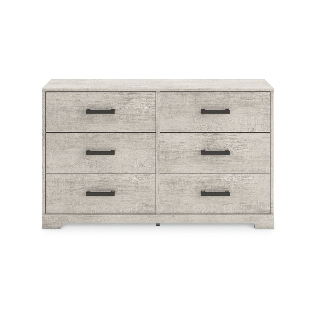 Cajonera Shawburn de 6 Cajones Estilo Granja Moderna de Signature Design by Ashley, Acabado Blanco Roto