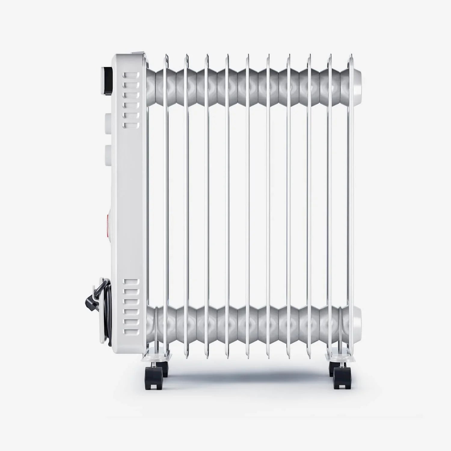 2025 Radiador de aceite 2500W, 11 aletas, con control termostático - Blanco