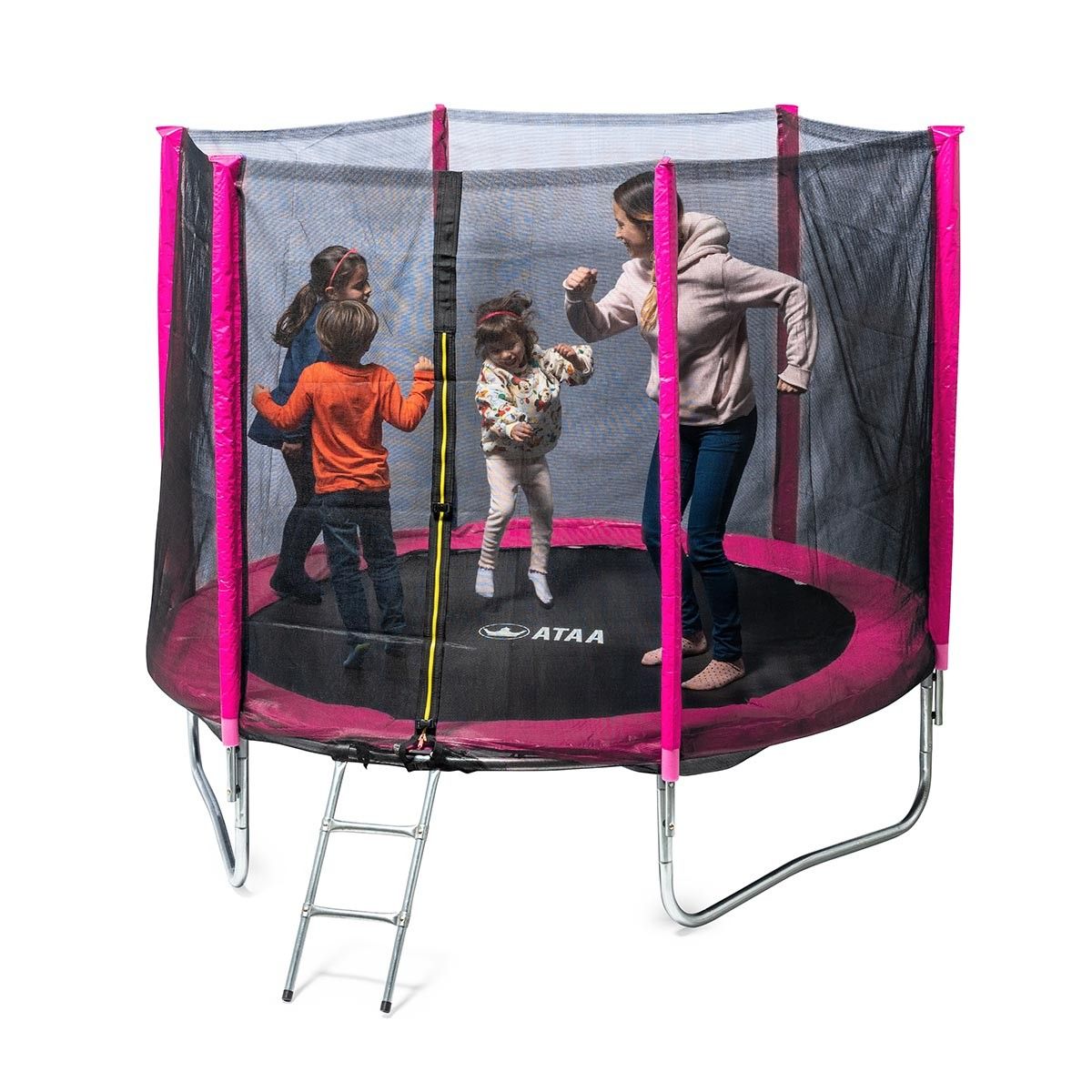 Cama Elástica Infantil 250 Rosa - Juegos Y Juguetes Infantiles Para Niños Al Aire Libre