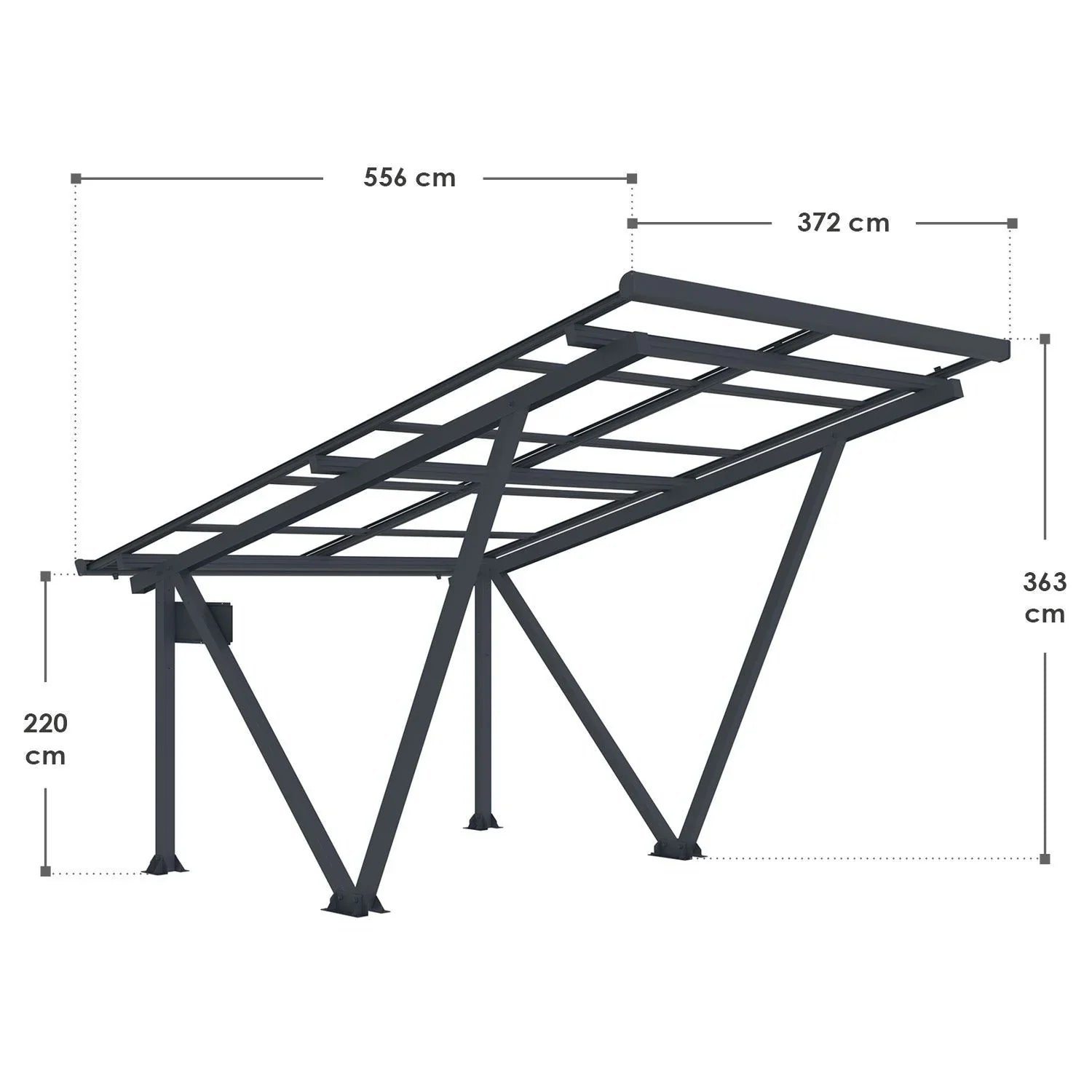 2025 Estructura para cochera solar SunLuxe - 4100 vatios