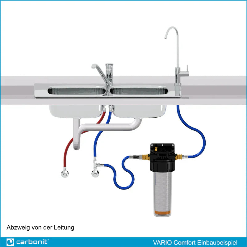 2025 Carbonit VARIO-HP Comfort – Filtro de agua bajo fregadero eficaz para agua potable limpia