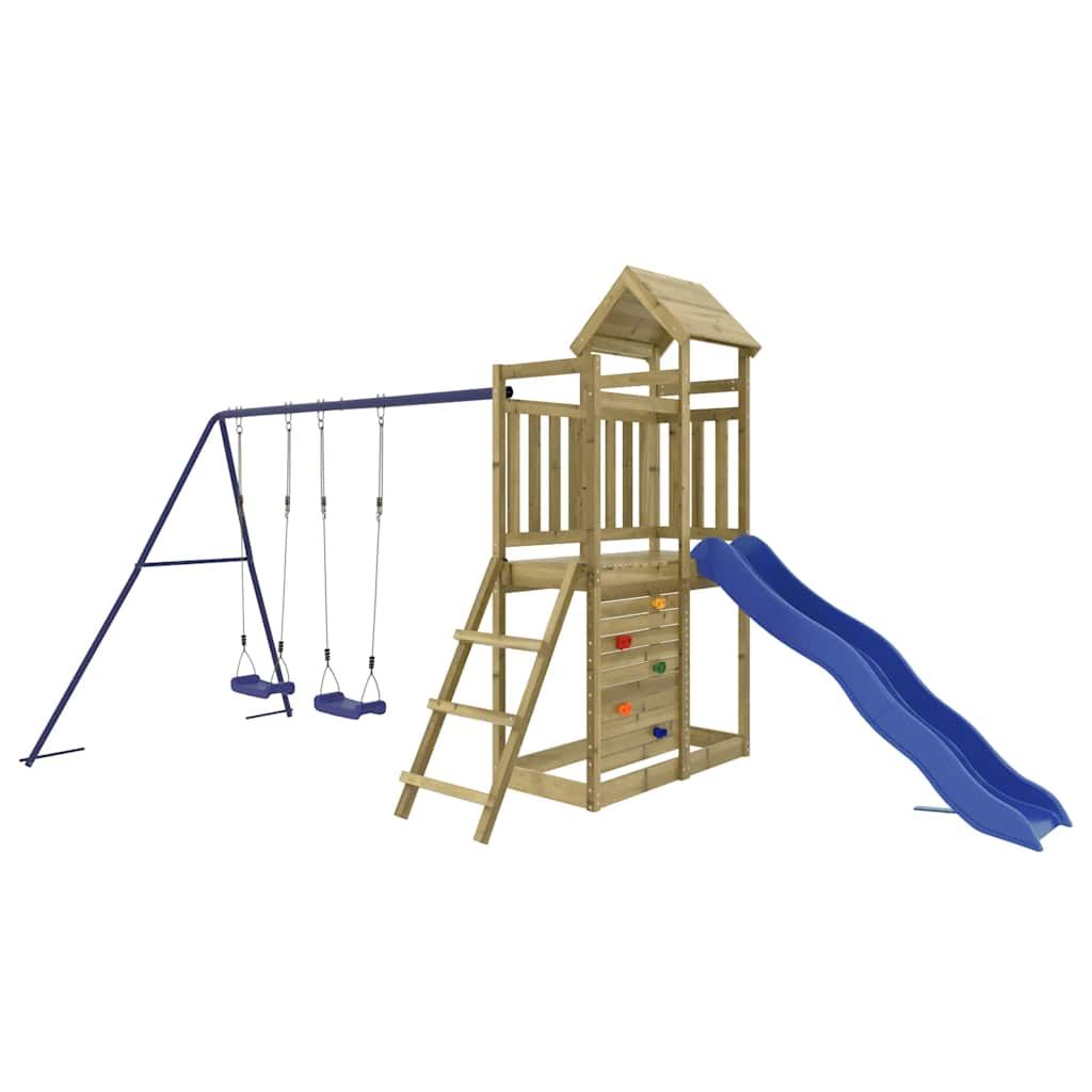 Parque Infantil De Exterior Madera De Pino Impregnada Vidaxl