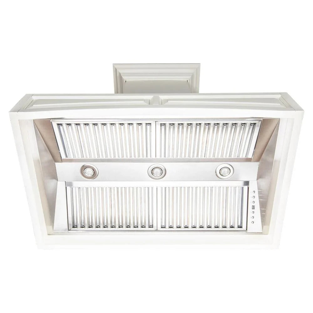 Campana de Pared de Madera Blanca ZLINE (321TT)