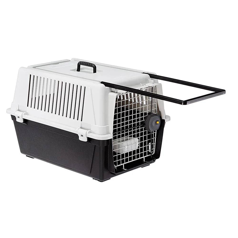 2025 Atlas 40 – Transportín para perro de tamaño mediano, seguro, ventilado y conforme a la normativa IATA. Con asa práctica, comedero y accesorios opcionales