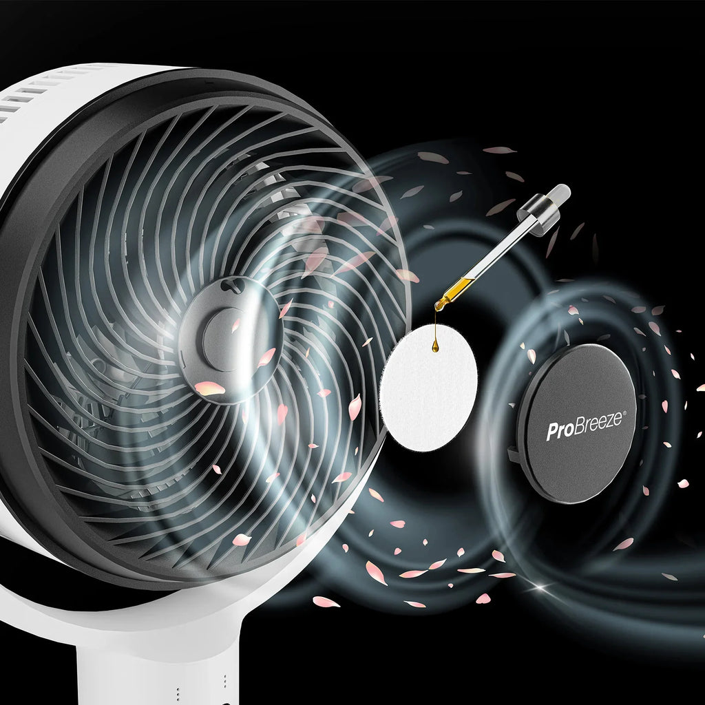 2025 Ventilador de pie híbrido AirFlo™ 43" - Circulador de aire ultrasilencioso - Blanco