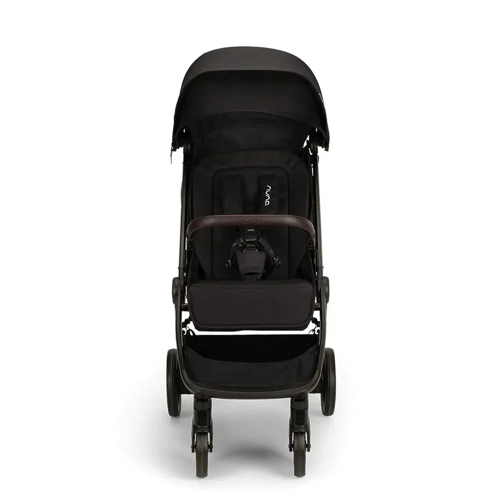 2025 Nuna TRVL LX – Silla de paseo compacta premium en Caviar – Ligera con plegado de una mano y suspensión integral