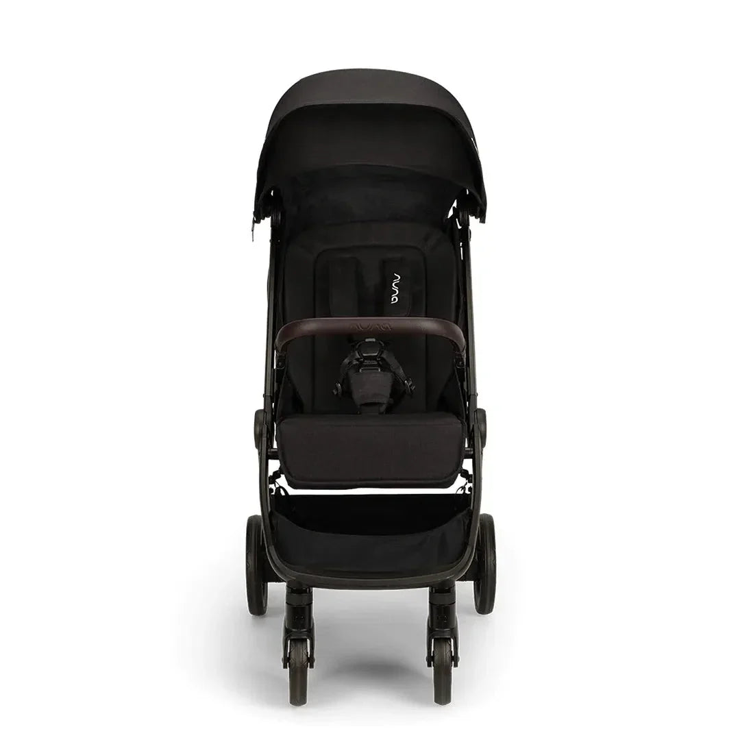 2025 Nuna TRVL LX – Silla de paseo compacta premium en Caviar – Ligera con plegado de una mano y suspensión integral