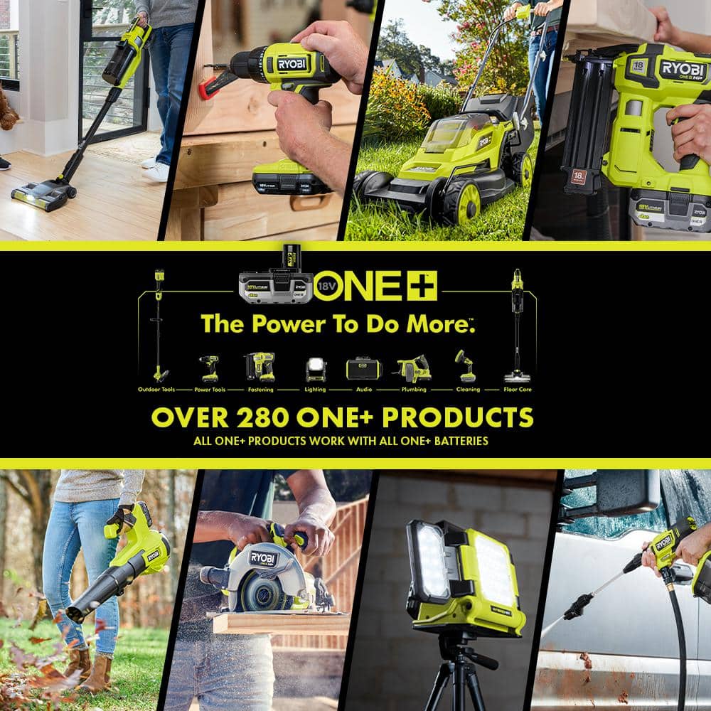 2025 Recortadora de Hilo Inalámbrica Ryobi ONE+ 18V Brushless de 15 Pulgadas con Batería de 4.0 Ah y Cargador P20110