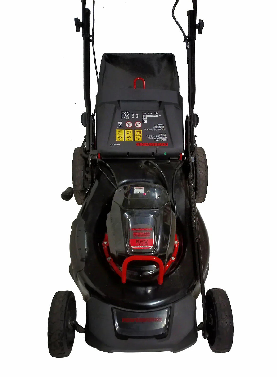 2025 Cortacésped inalámbrico Powerworks P48LM35K2 48 V, batería 48 V/2 Ah y cargador incluidos