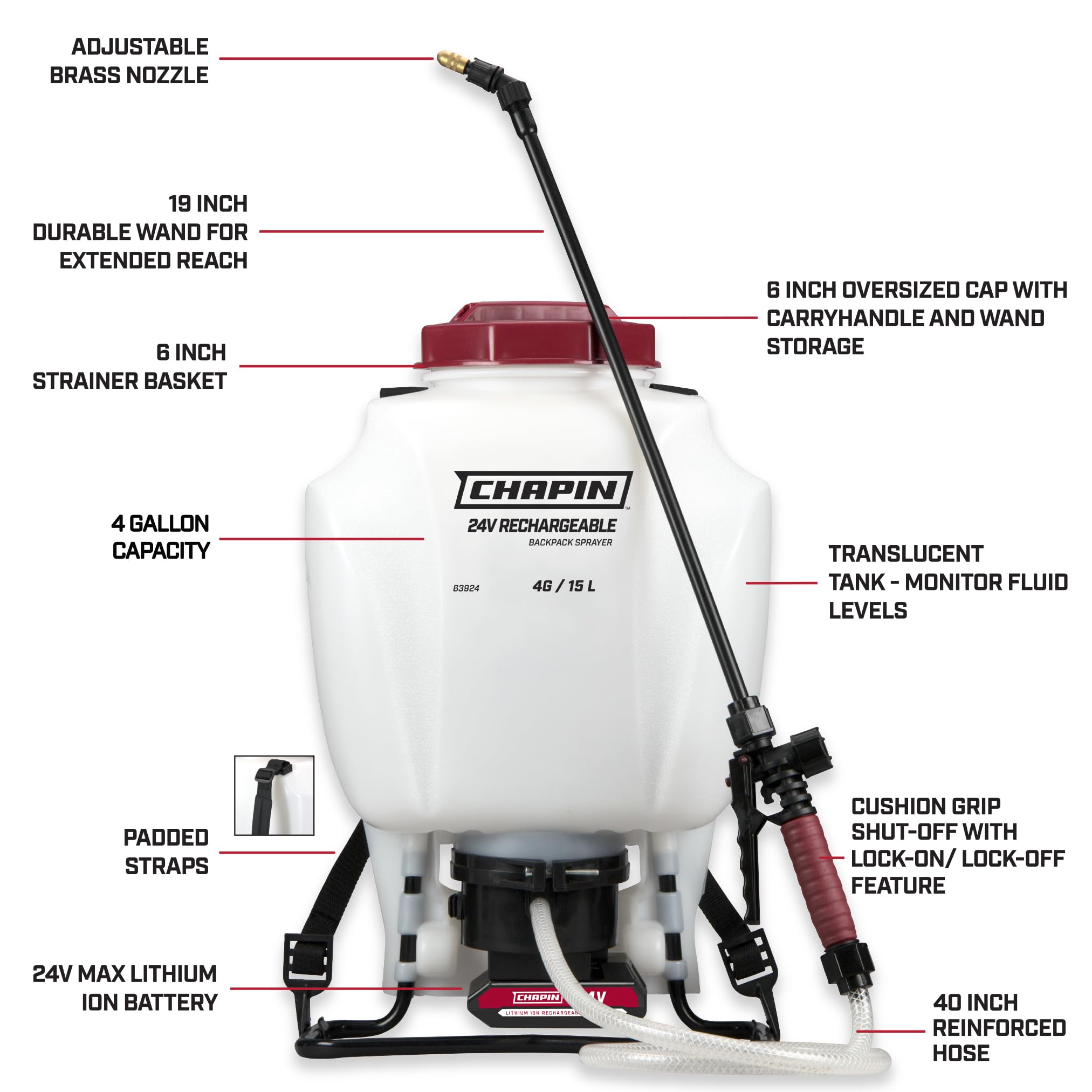 Chapin 63924 Pulverizador para Fertilizantes, Herbicidas y Pesticidas
