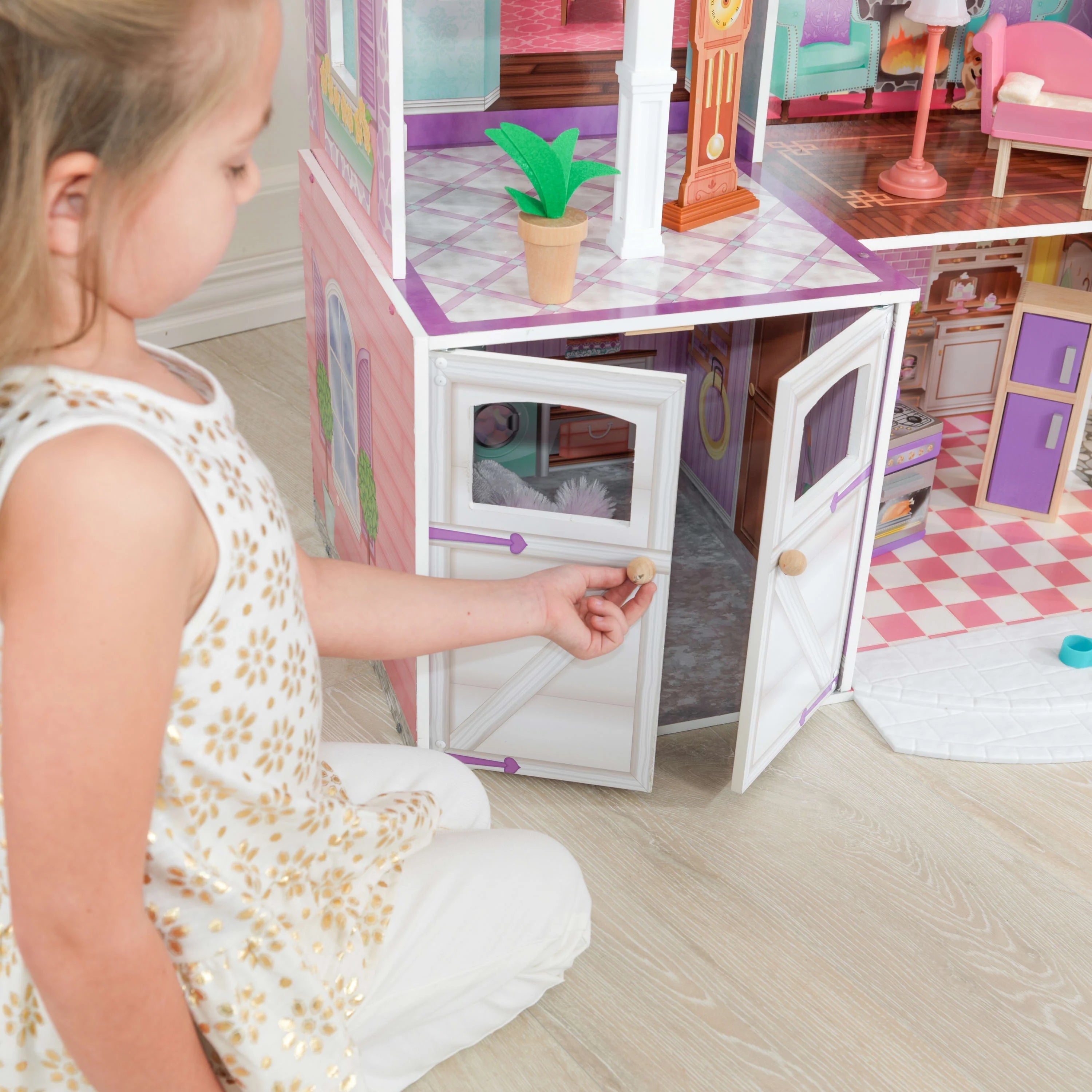 Casa de Muñecas de Madera KidKraft Country Estate con 31 Accesorios