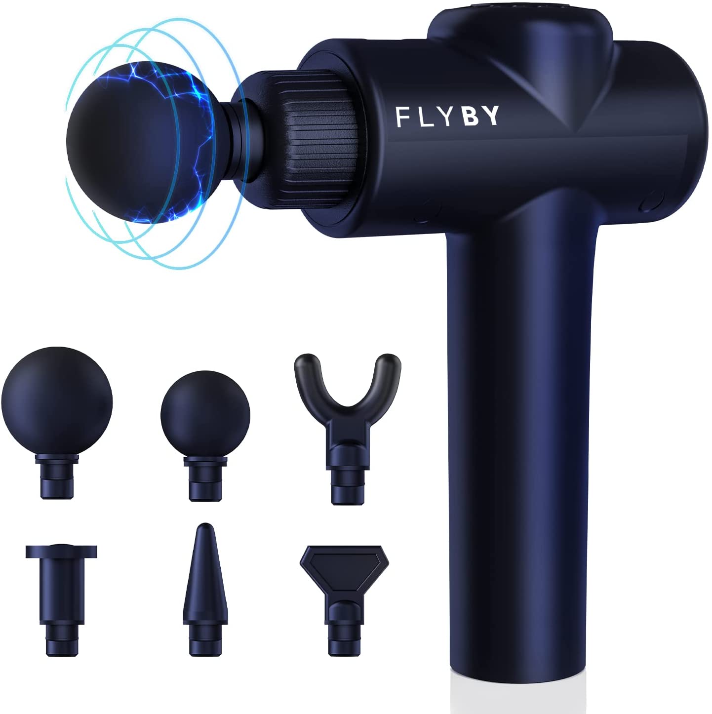 Pistola de Masaje de Tejido Profundo – Flyby F1Pro – Masajeador de Mano para Cuello y Espalda para Alivio del Dolor