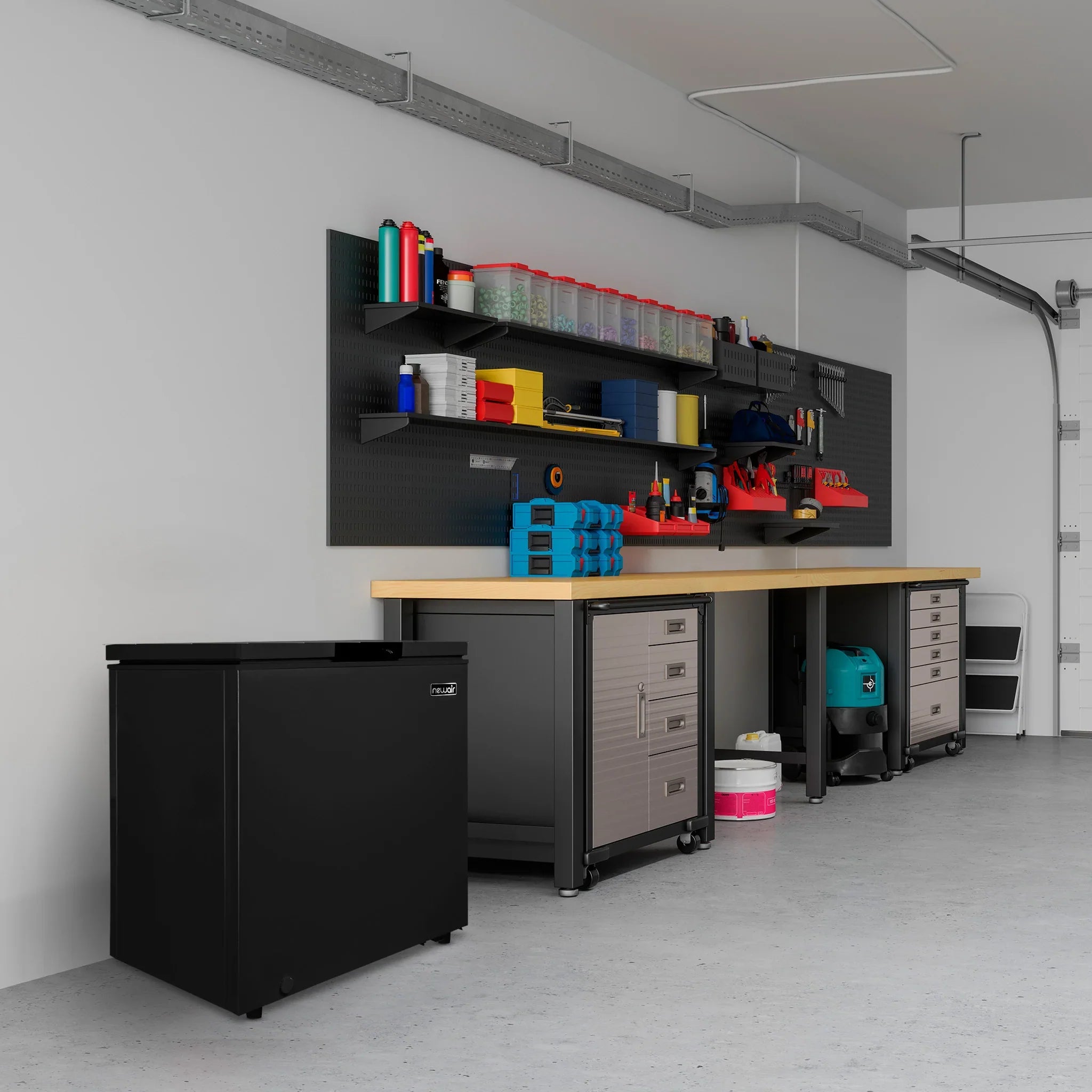 2025 Congelador Horizontal Mini-Profunfo Newair – 5 pies³ – Negro