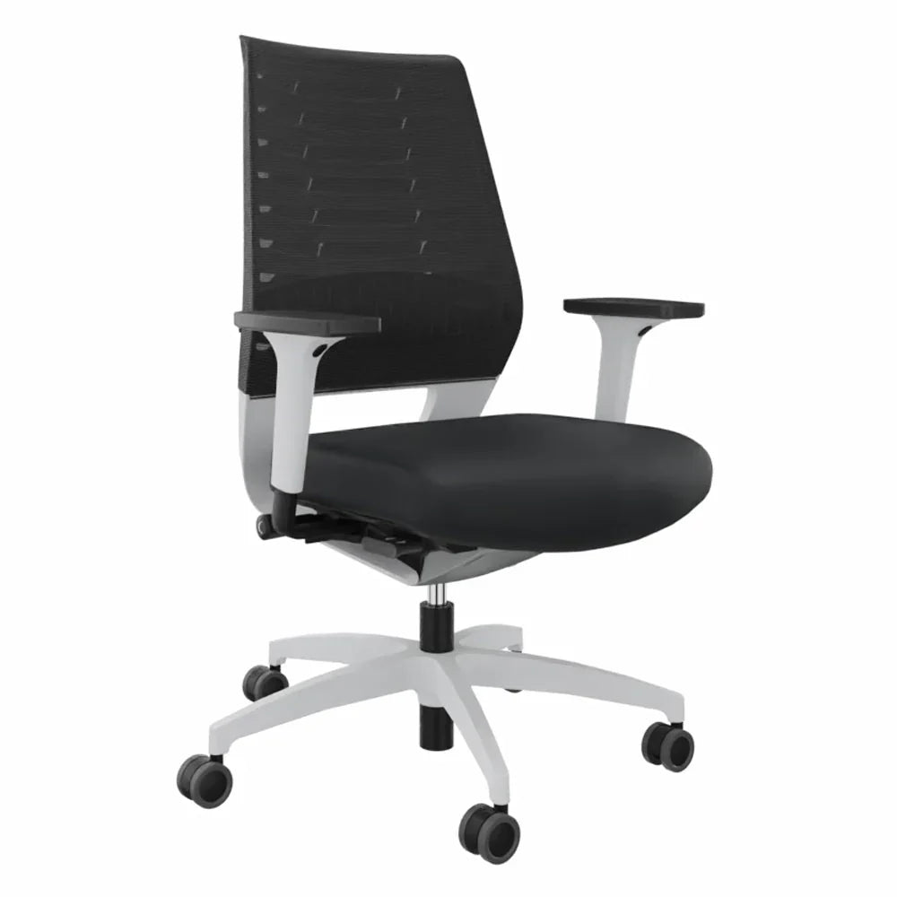 2025 Silla de Oficina Ergonómica Dauphin X-CODE XC 5380 – BLANCA – Respaldo de Color