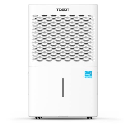 2025 Deshumidificador TOSOT de 20 Pintas para 1,500 pies cuadrados con certificación Energy Star - para Hogar, Sótano, Dormitorio o Baño - Súper Silencioso (Modelo Anterior de 30 Pintas)