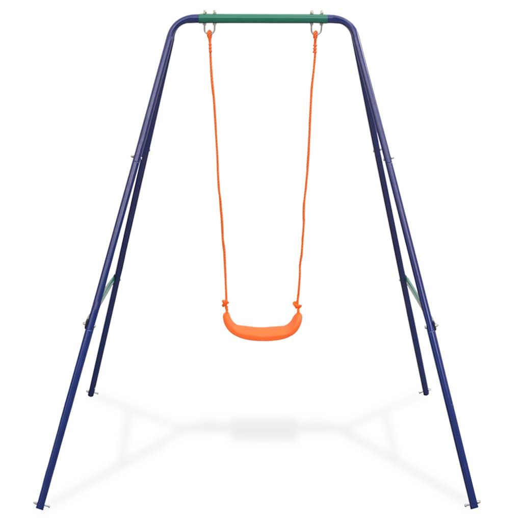 Columpio Individual Y Columpio Para Niños 2 En 1 Naranja Vidaxl