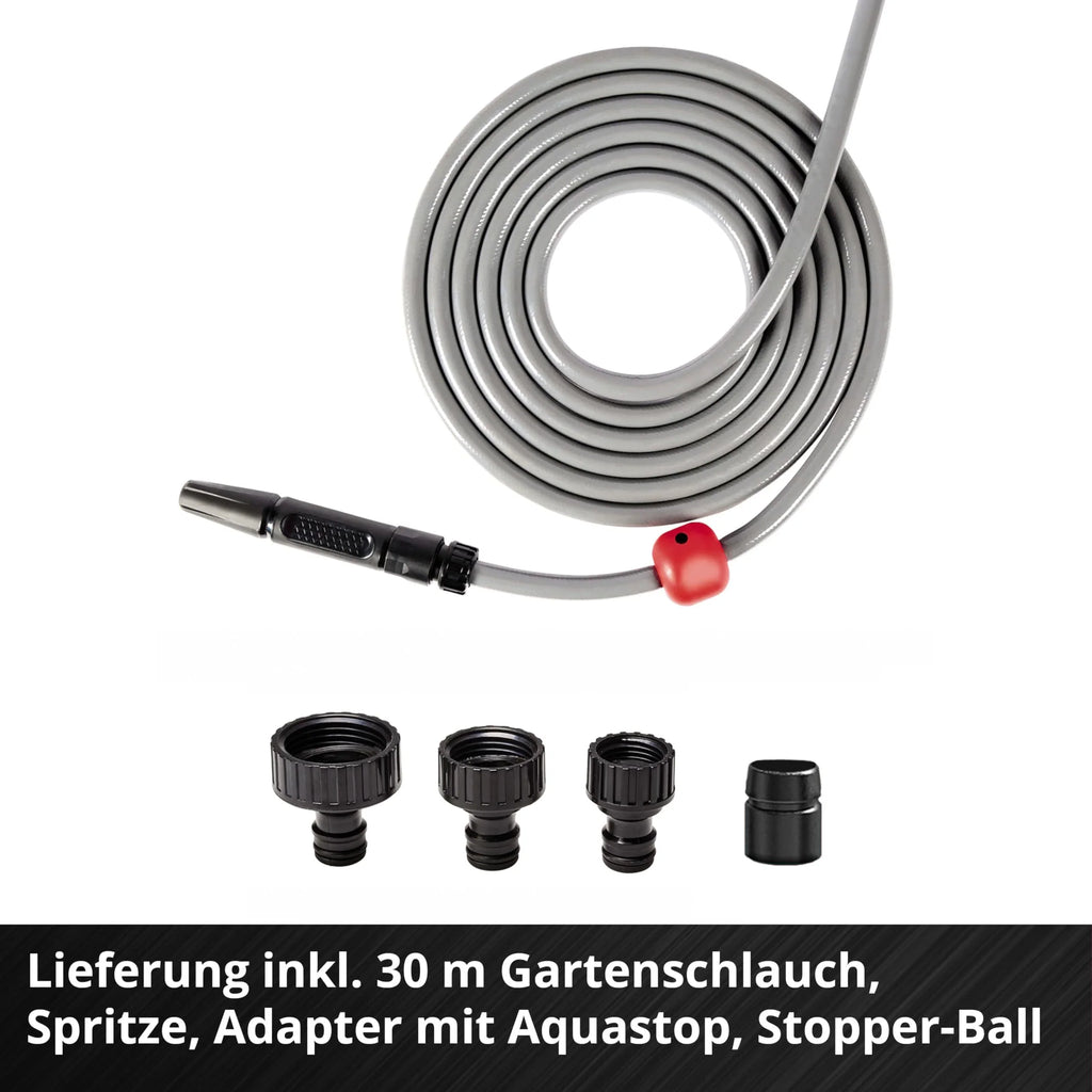 2025 Enrollador de Manguera a Batería Einhell GE-HR 18/30 Li-Solo Power X-Change (18 V, Enrollado Automático, Giro hasta 180°, Montaje en Pared, Manguera de Jardín de 30 m con Pulverizador, sin Batería)