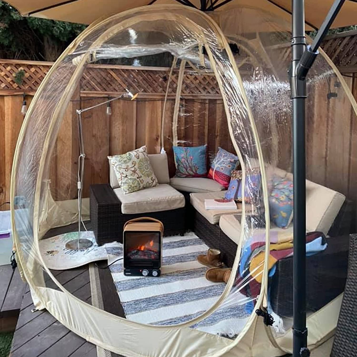 2025 Alvantor Burbuja Tienda Gazebo Pop Up, Refugio Tipo Igloo para 8-10 Personas, Carpa de Jardín y Patio