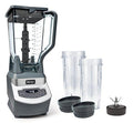 Licuadora Profesional Ninja de Mostrador con Base de 1100 Vatios, Vaso Triturador de 72 oz y (2) Vasos de 16 oz para Bebidas Congeladas y Batidos (BL660), Color Gris