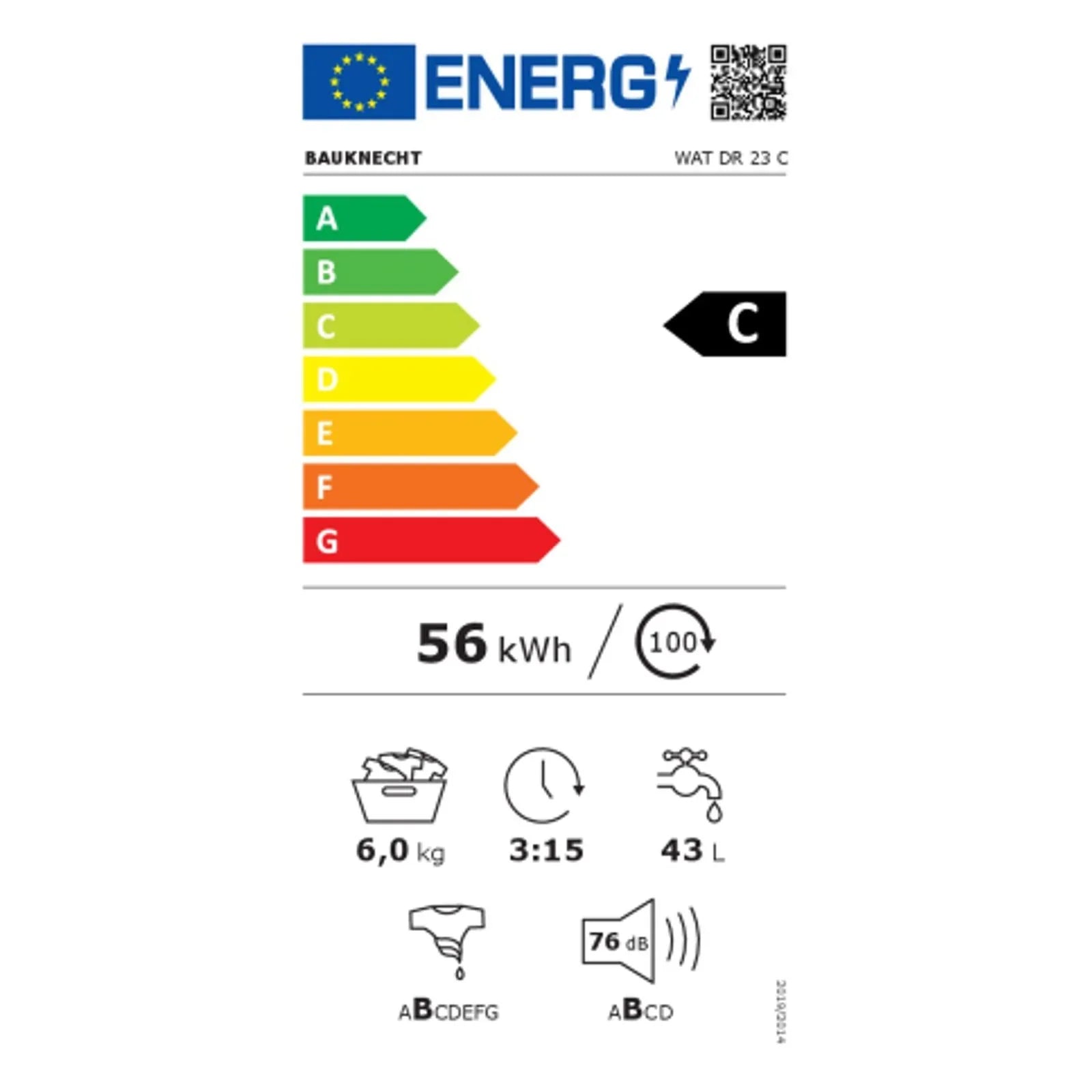 2025 Bauknecht WAT DR 23 C Carga superior 6 kg
