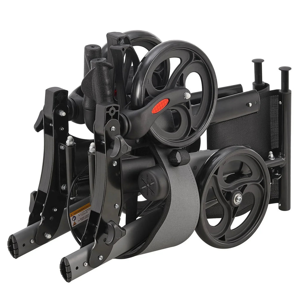2025 Andador de aluminio Vital con asiento – Ligero, plegable y seguro
