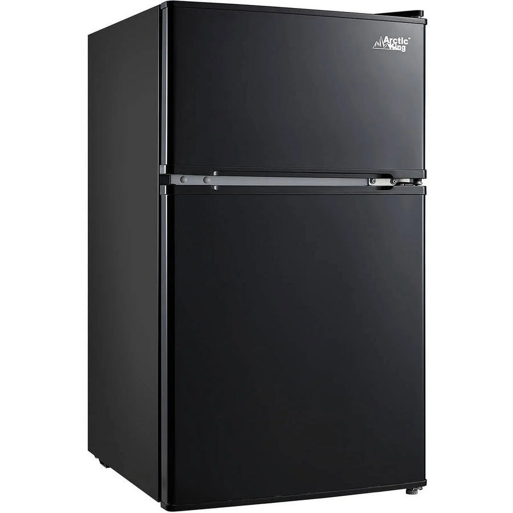 2025 Arctic King 3.2 pies³ - Refrigerador compacto de dos puertas con congelador, negro