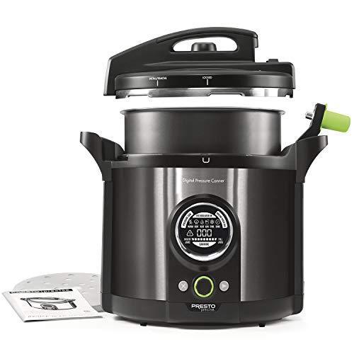 2025 Presto 02144 Envasadora Digital a Presión de 12 Cuartos – Acero Inoxidable Negro