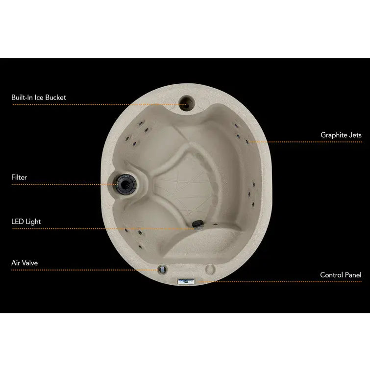 Lifesmart Spas Spa Oval Plug and Play para 4 Personas con 13 Chorros