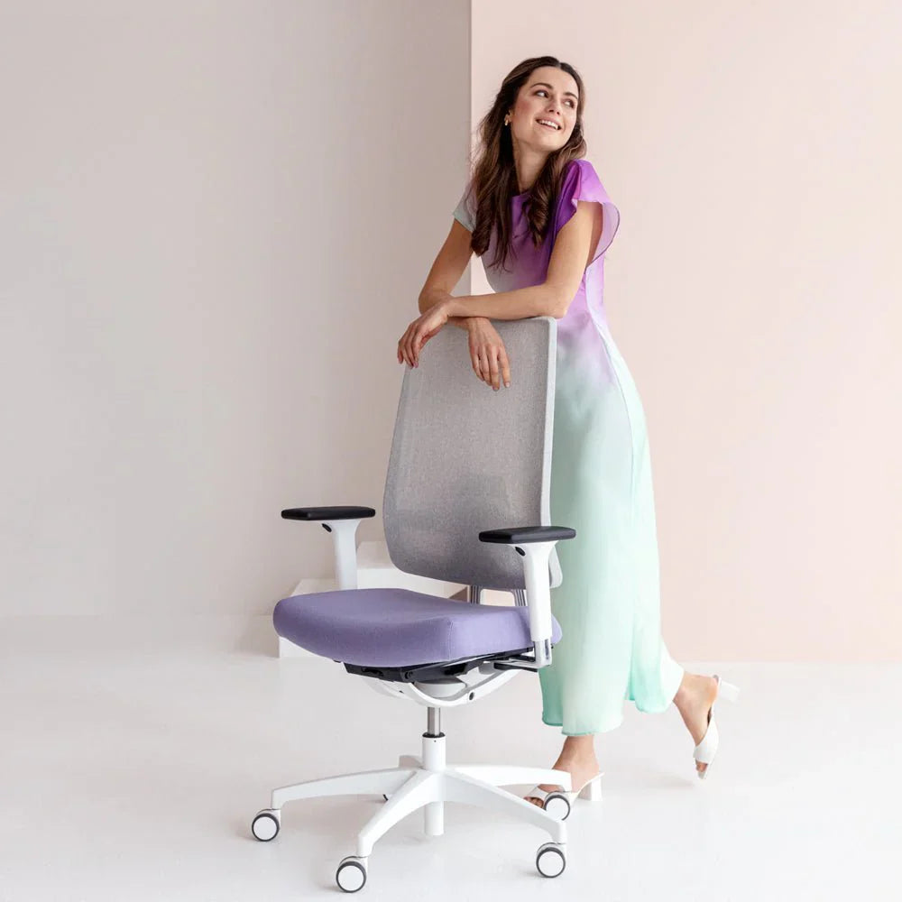 2025 Silla de Oficina Ergonómica Dauphin INDEED MESH ID 7056_SLP con Soporte Lumbar | Respaldo de Malla | Negra
