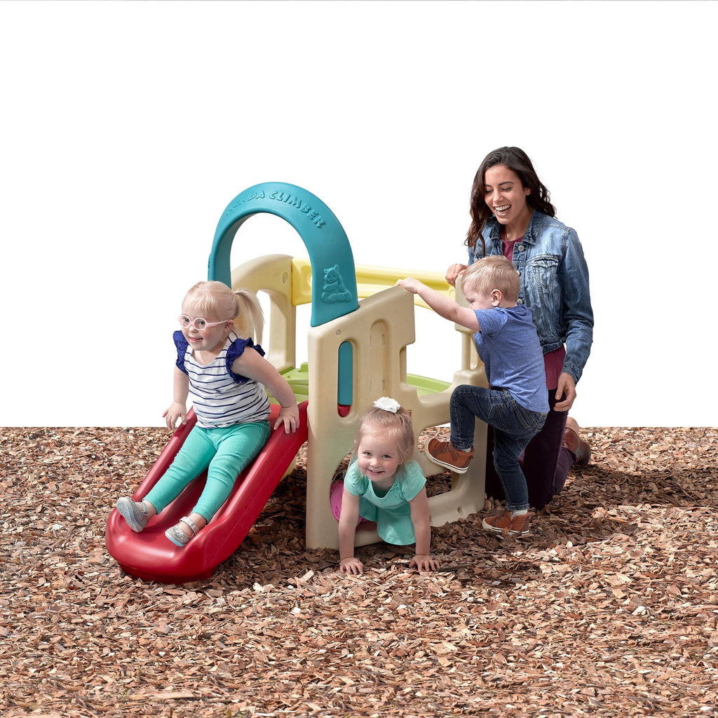 2025 Step2 Panda Climber Set de Juego al Aire Libre con Tobogán para Niños Pequeños