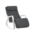 Silla Mecedora en Madera de Abedul Gris Oscuro