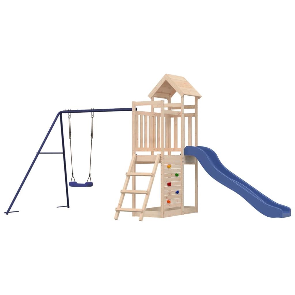 Parque Infantil De Exterior Madera Maciza De Pino Vidaxl