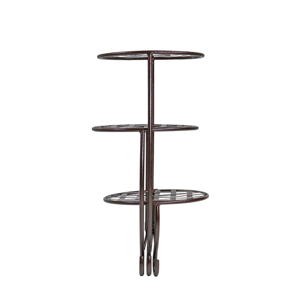 2025 Sunnydaze - Conjunto de 2 Soportes para Plantas de Metal con Diseño Ajedrezado y Acabado en Bronce