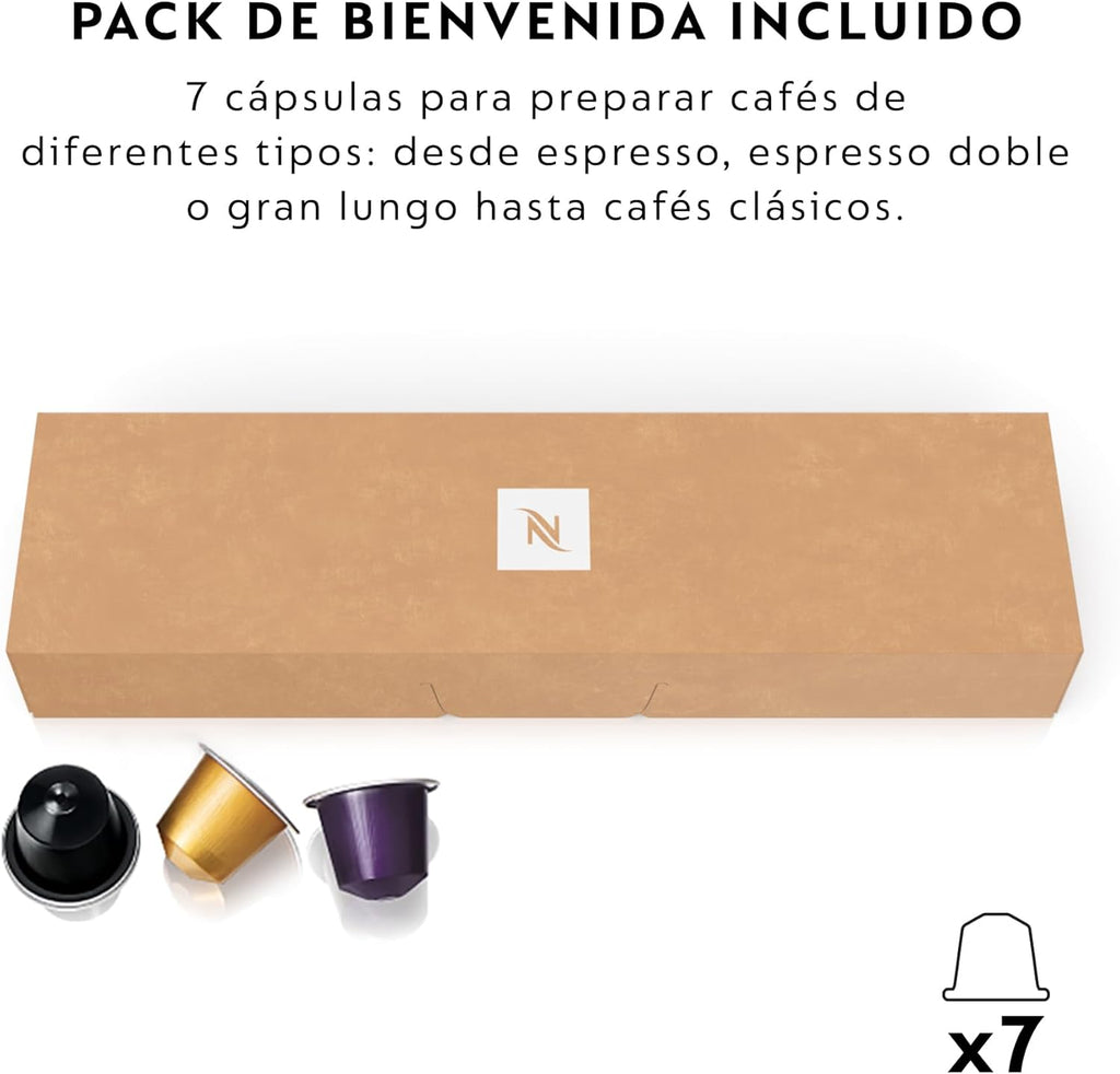 Cafetera Nespresso De'Longhi Inissia EN80.B para cápsulas Nespresso, 19 bar, apagado automático, color negro