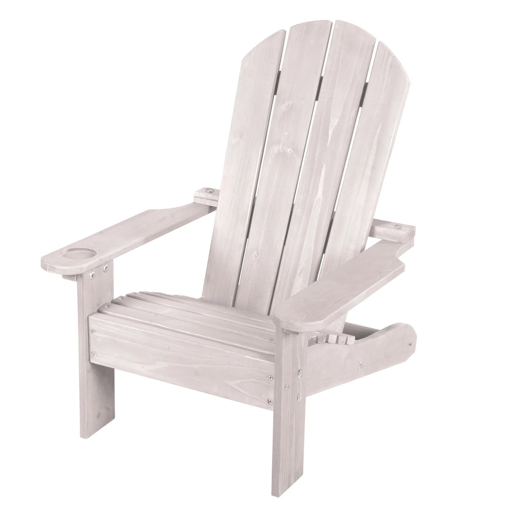 Silla Infantil de Exterior "Tumbona" – Tumbona de Madera Certificada FSC – Acabado en Gris Grabado