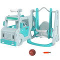 Juego De Tobogán Y Columpio Para Niños 6 En 1 Azul Claro Aiyaplay