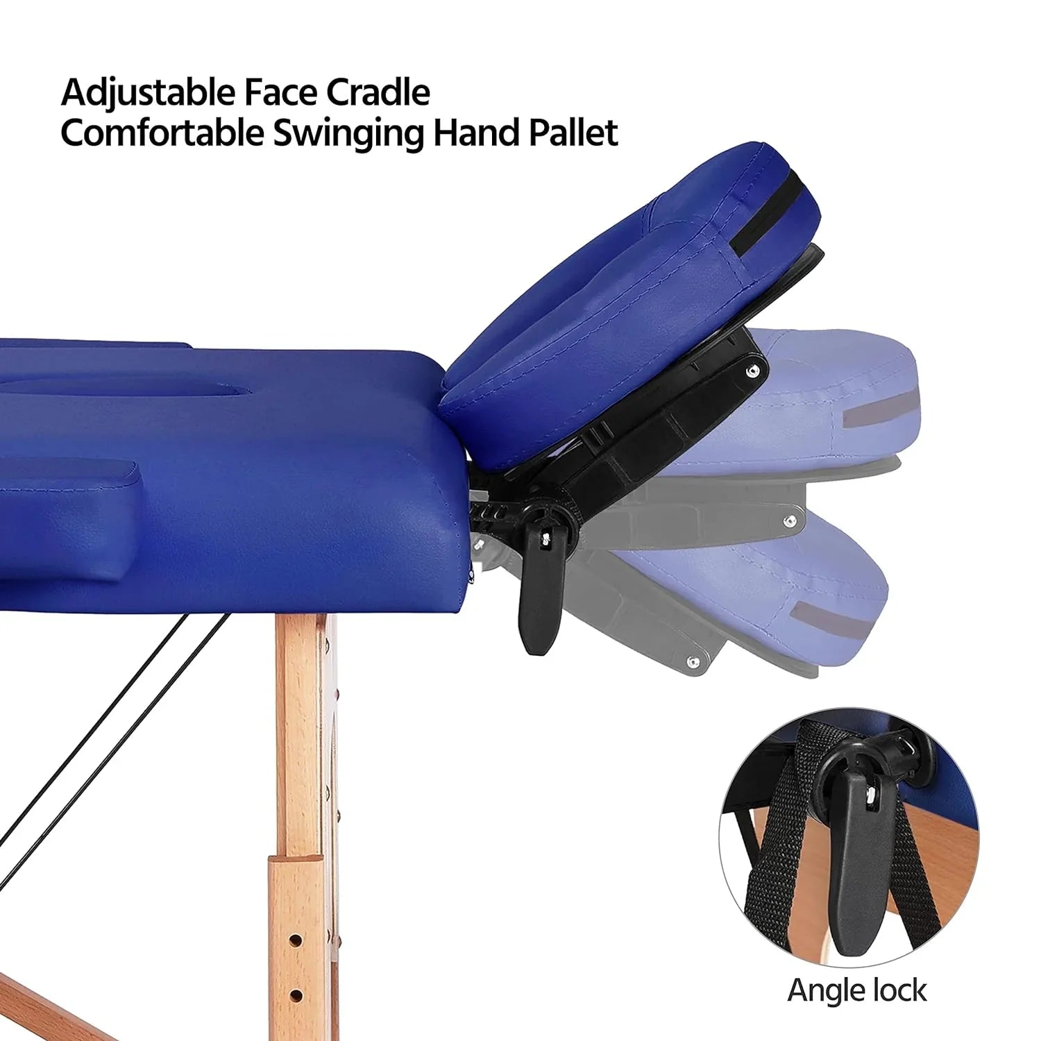 Mesa de Masajes Yaheetech – Mesa Plegable Portátil para Tratamientos, Pestañas, Spa – Mesa de Masaje Ajustable en 2 Secciones con Bolsa No Tejida, 24 pulgadas, Negra