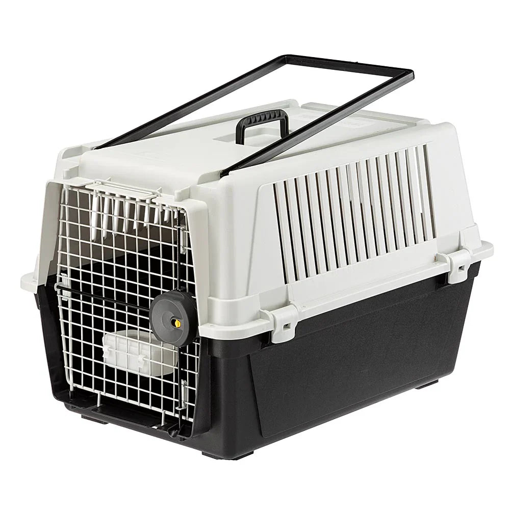2025 Atlas 40 – Transportín para perro de tamaño mediano, seguro, ventilado y conforme a la normativa IATA. Con asa práctica, comedero y accesorios opcionales