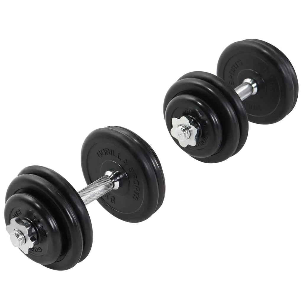 2025 Set de mancuernas con recubrimiento de caucho 30 kg