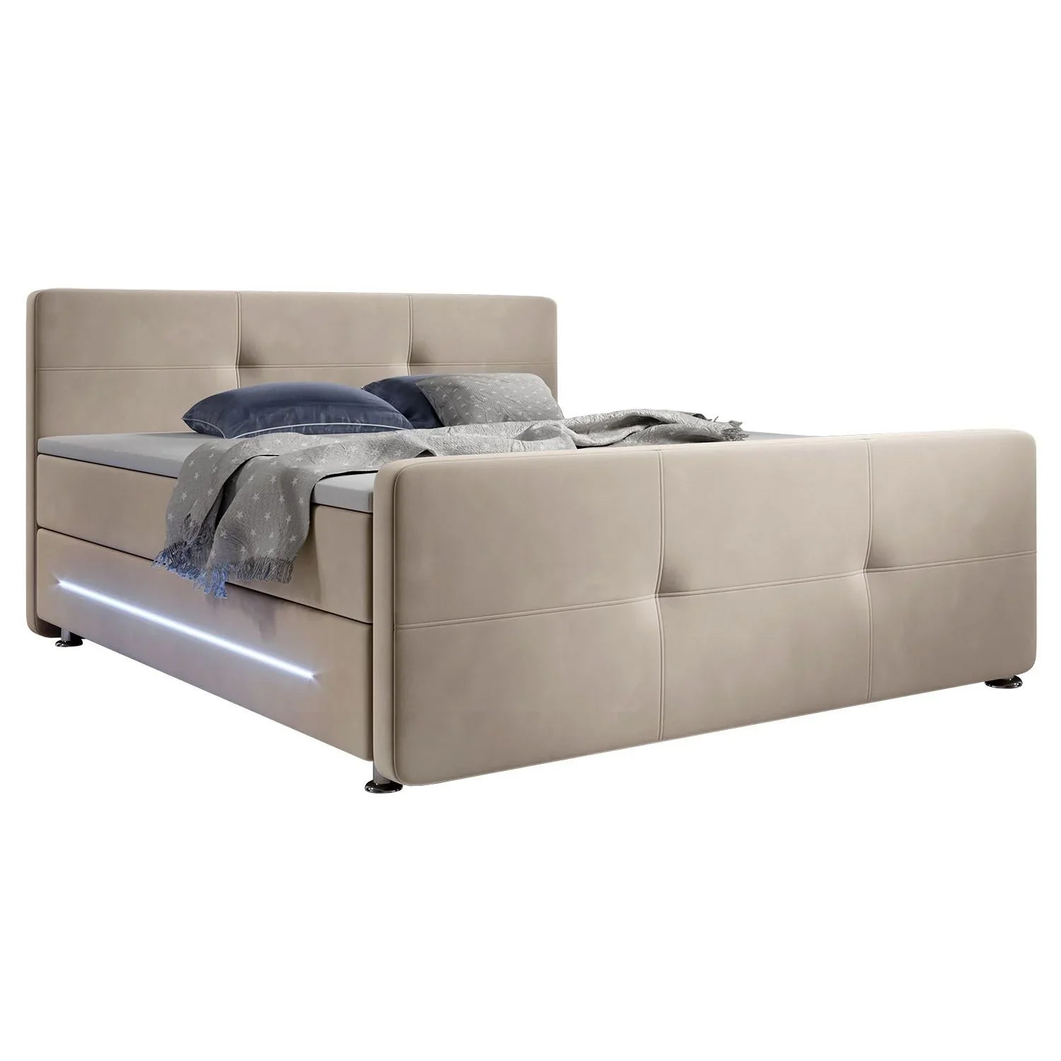 2025 Cama de muelles Houston – Tela