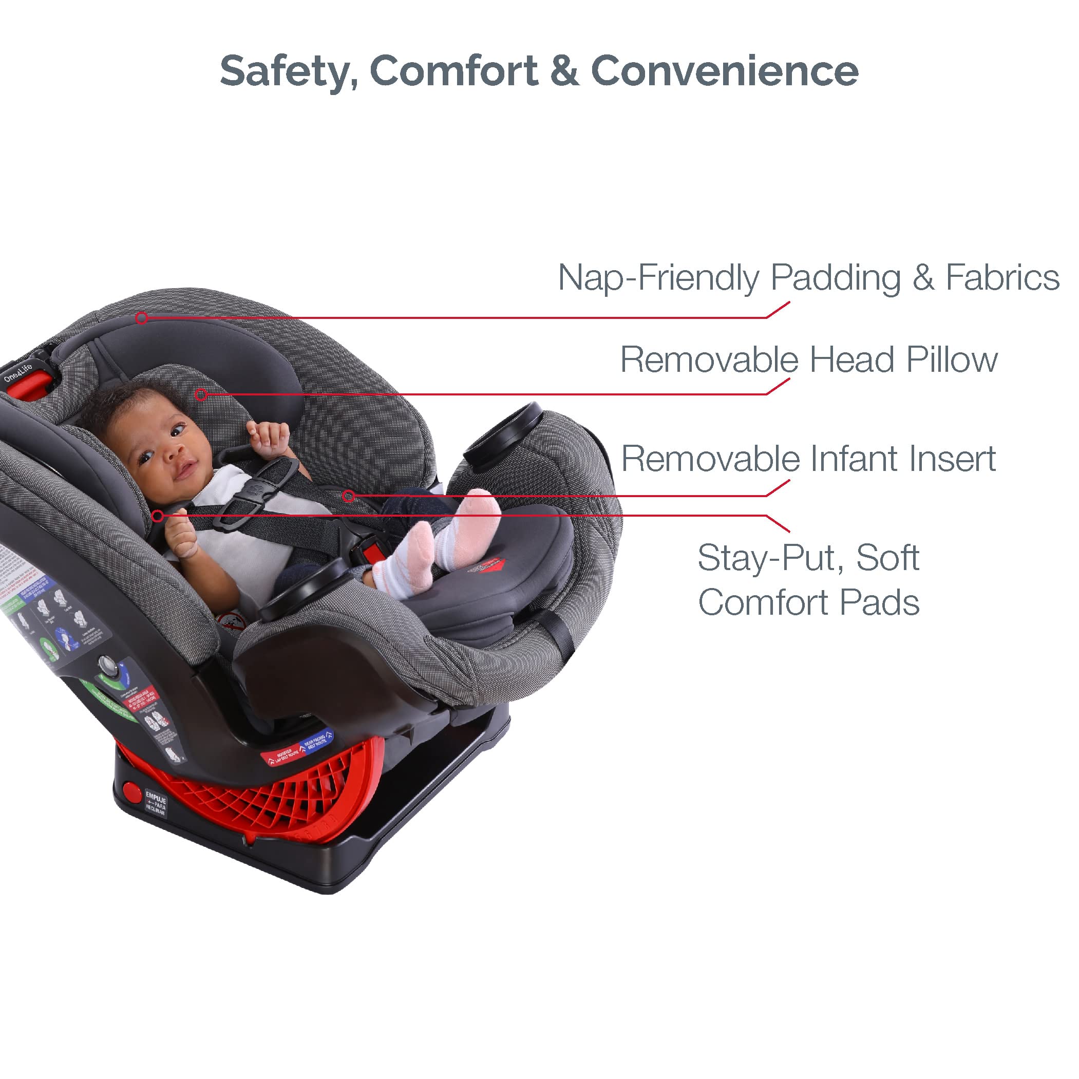 2025 Britax One4Life Asiento de Auto Convertible ClickTight, Eclipse Negro