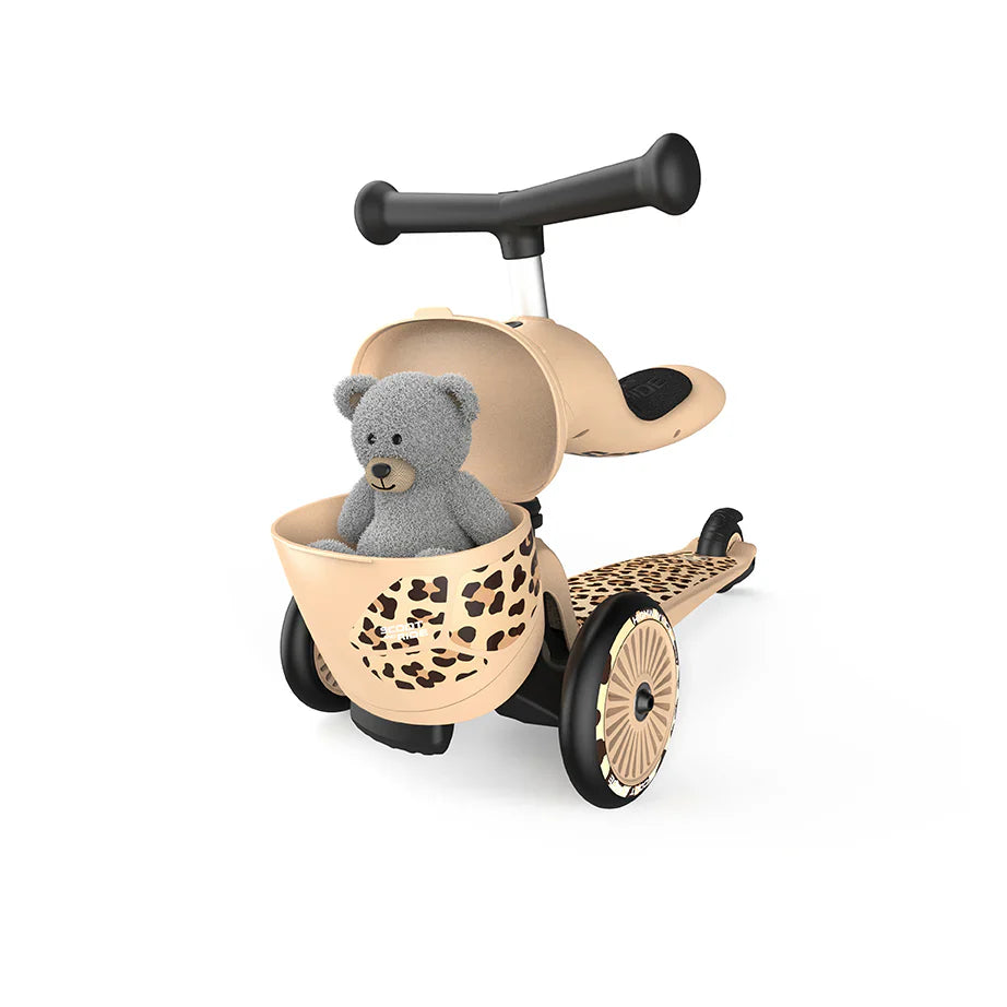 2025 Patinete Scoot & Ride Highwaykick 1 Lifestyle 2-en-1 con Asiento, para Niños de 1 a 5 Años, Diseño con Compartimento de Almacenamiento